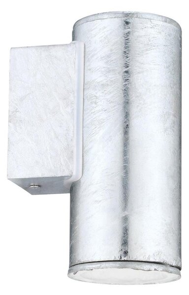 Eglo 30908 - LED vonkajšie nástenné svietidlo RIGA 1xGU10/2,8W/230V IP44 strieborná