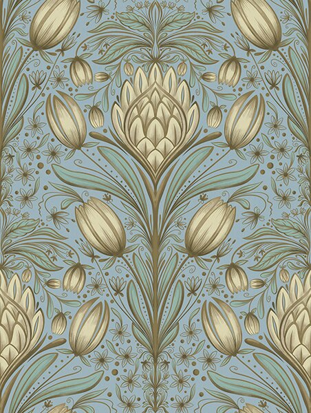 Tapety Ornament artičoky a tulipánu, Tapety kvety, a00435 : Uwalls.sk