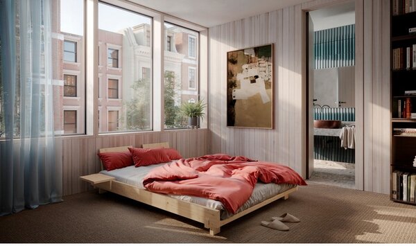 Dvojlôžková posteľ z borovicového dreva s roštom v prírodnej farbe 140x200 cm Social Bed – Karup Design