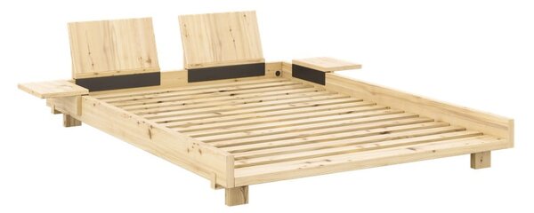 Dvojlôžková posteľ z borovicového dreva s roštom v prírodnej farbe 140x200 cm Social Bed – Karup Design