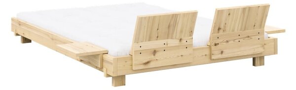 Dvojlôžková posteľ z borovicového dreva s roštom v prírodnej farbe 140x200 cm Social Bed – Karup Design