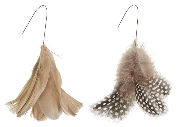 IB Laursen Závesné pierko na drôtiku FEATHER DECOR hnedé - viac farieb