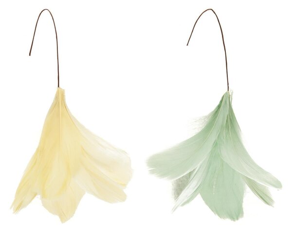 IB Laursen Závesné perie na drôtiku FEATHER DECOR - viac farieb