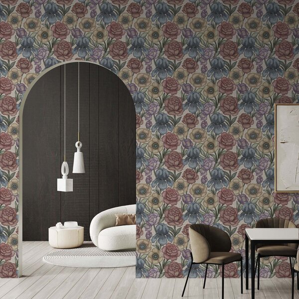Tapety Výšivka kosatcov a ruží, Tapety kvety, a00325 : Uwalls.sk