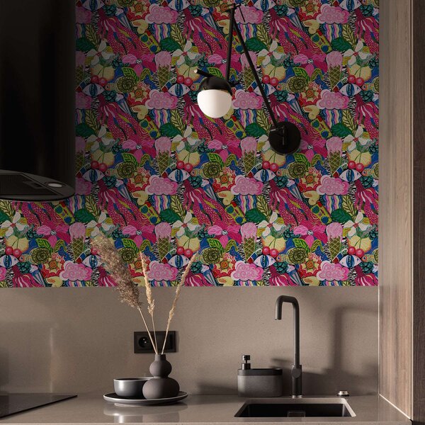 Tapety Žiarivý kvetinový karneval, Tapety abstraktné, a00471 : Uwalls.sk