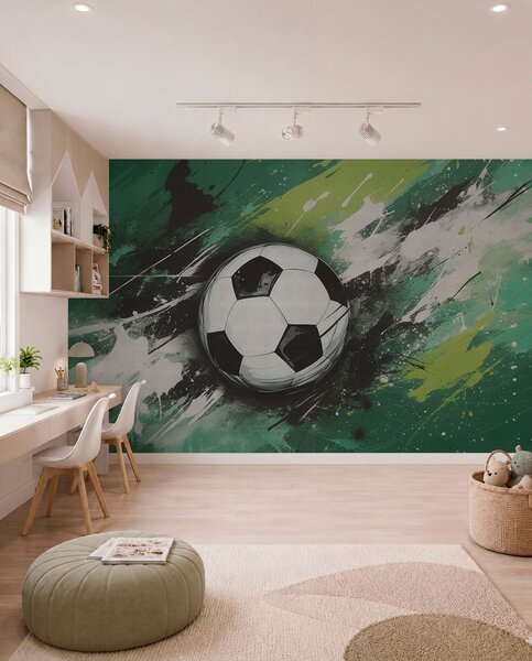 Tapety Futbal v zelených ťahoch, Fototapety Izba pre tínedžerov, Fototapety futbal, w04467 : Uwalls.sk