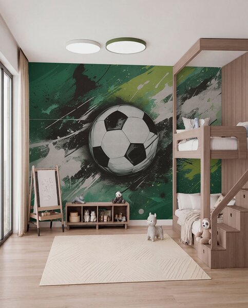 Tapety Futbal v zelených ťahoch, Fototapety Izba pre tínedžerov, Fototapety futbal, w04467 : Uwalls.sk