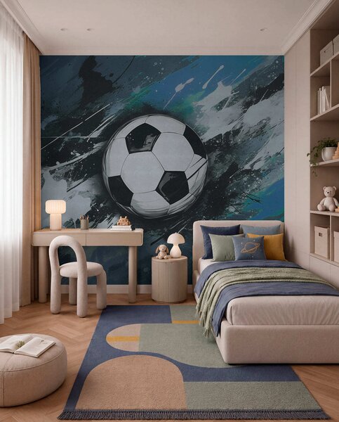 Tapety Futbal v azúrových ťahoch, Fototapety Izba pre tínedžerov, Fototapety futbal, w04467v1 : Uwalls.sk