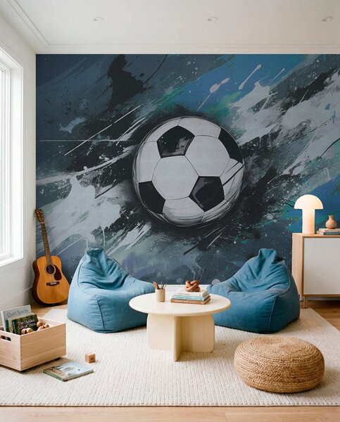 Tapety Futbal v azúrových ťahoch, Fototapety Izba pre tínedžerov, Fototapety futbal, w04467v1 : Uwalls.sk