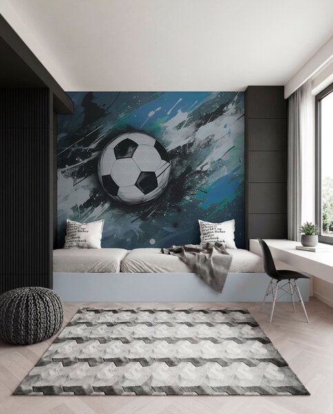 Tapety Futbal v azúrových ťahoch, Fototapety Izba pre tínedžerov, Fototapety futbal, w04467v1 : Uwalls.sk