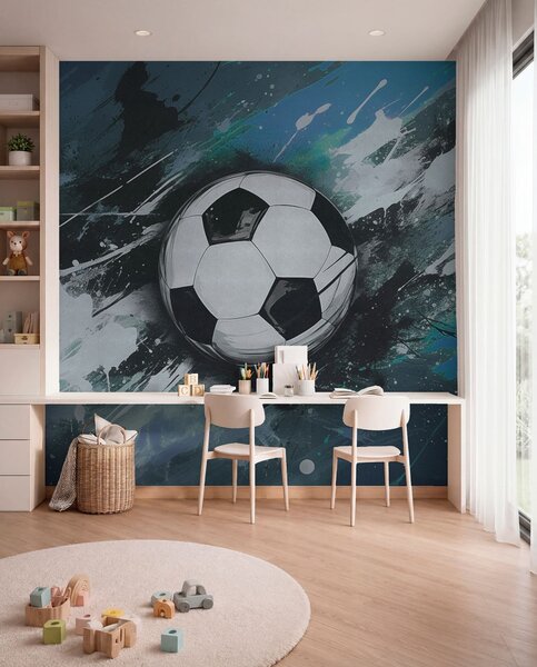 Tapety Futbal v azúrových ťahoch, Fototapety Izba pre tínedžerov, Fototapety futbal, w04467v1 : Uwalls.sk