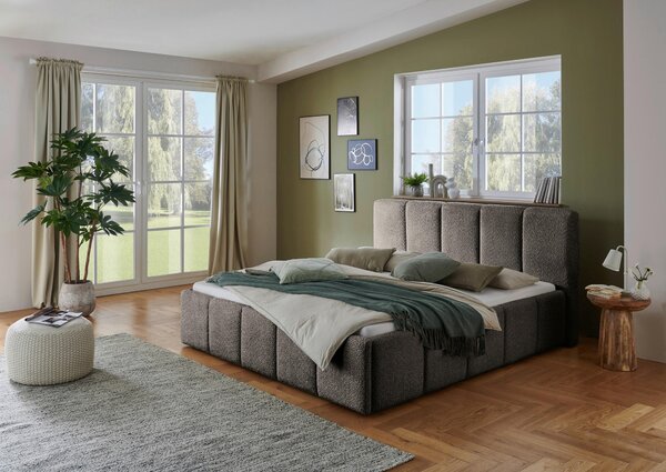 ČALÚNENÁ POSTEĽ, 180/200 cm, antracitová Xora - Online Only spálne, Online Only