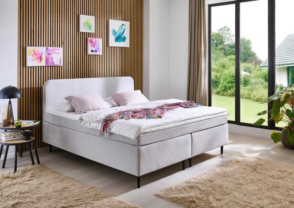 BOXSPRINGOVÁ POSTEĽ, 140/200 cm svetlosivá Boxxx - Online Only spálne, Online Only