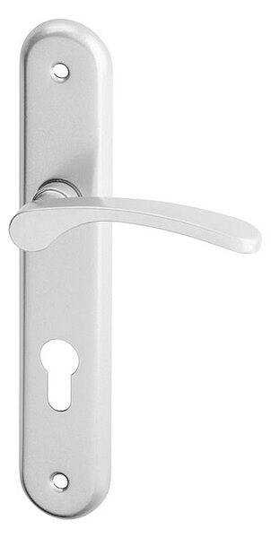 Dverné kovanie ACT Viola (strieborná), kľučka-kľučka, Otvor pre obyčajný kľúč BB, AC-T Strieborná, 72 mm