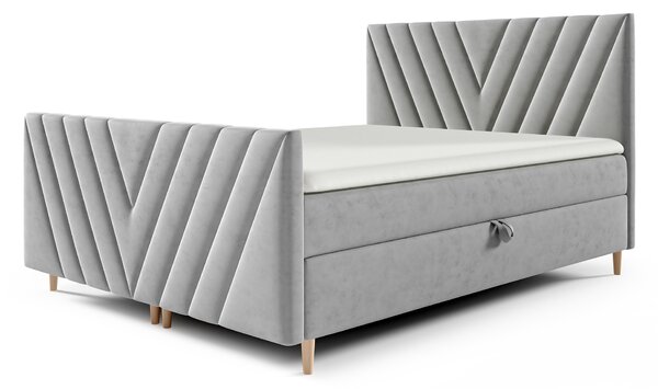 Wilsondo Manželská boxspring posteľ Beno Plus - sivá Rozmer: 160x200