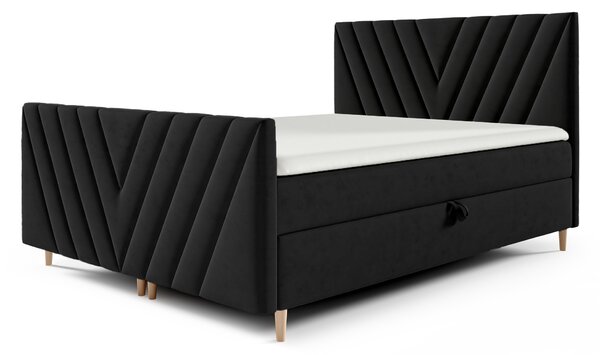 Wilsondo Manželská boxspring posteľ Beno Plus - čierna Rozmer: 160x200