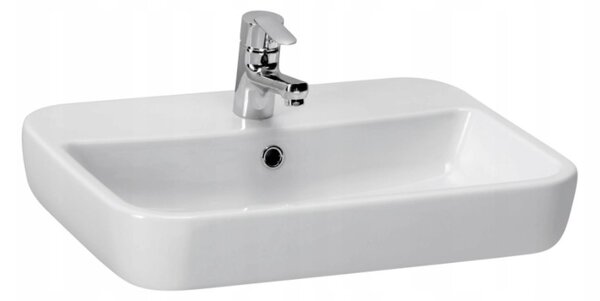 Cersanit Caspia Square Box, umývadlo na dosku 60 x 42 cm, biela, K11-0095