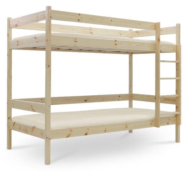 Wilsondo Poschodová posteľ s roštom Paulína 90x200 - prírodný povrch