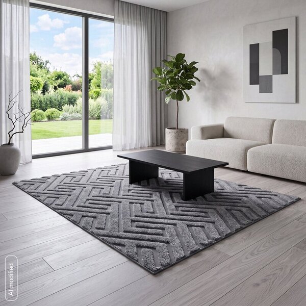 Dekorstudio Koberec BLINK1 - oceľovosivý Rozmer koberca: 60x100cm