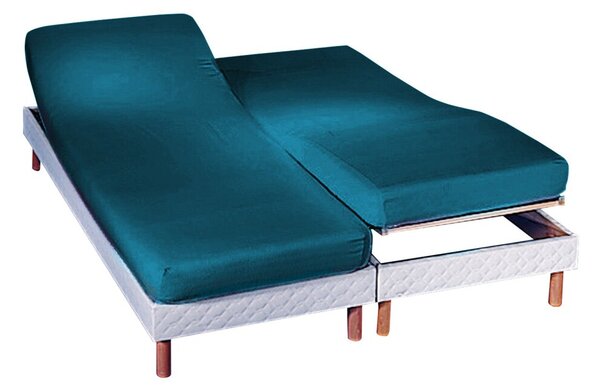 Jednofarebná napínacia plachta na polohovateľnú posteľ, flanel, hĺbka rohov 26 c