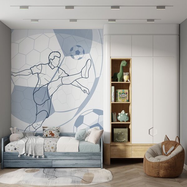 Tapety Modrá futbalová kresba, Fototapety Izba pre tínedžerov, Fototapety futbal, w04601 : Uwalls.sk
