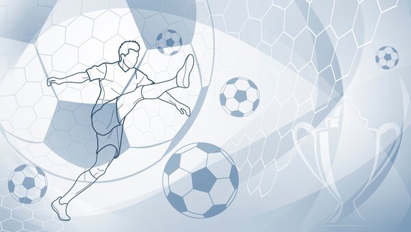 Tapety Modrá futbalová kresba, Fototapety Izba pre tínedžerov, Fototapety futbal, w04601 : Uwalls.sk