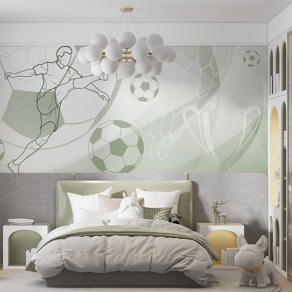 Tapety Zelená futbalová kresba, Fototapety Izba pre tínedžerov, Fototapety futbal, w04601v2 : Uwalls.sk