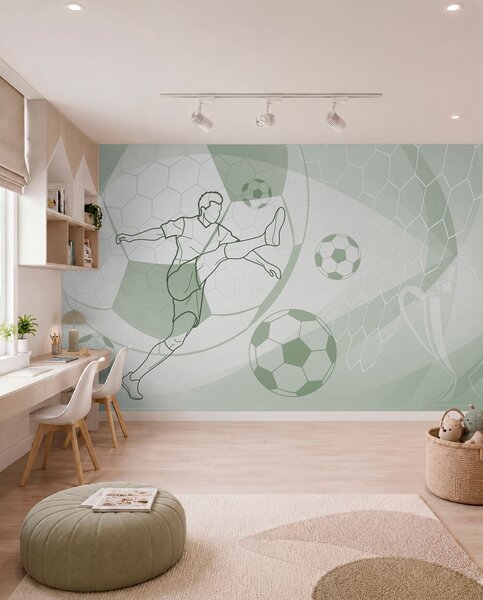 Tapety Zelená futbalová kresba, Fototapety Izba pre tínedžerov, Fototapety futbal, w04601v2 : Uwalls.sk