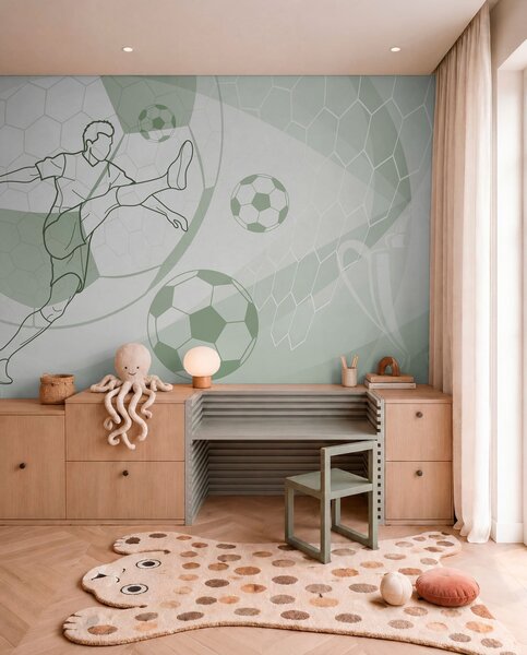Tapety Zelená futbalová kresba, Fototapety Izba pre tínedžerov, Fototapety futbal, w04601v2 : Uwalls.sk