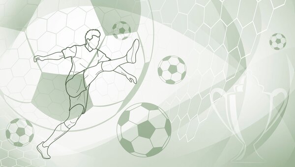 Tapety Zelená futbalová kresba, Fototapety Izba pre tínedžerov, Fototapety futbal, w04601v2 : Uwalls.sk