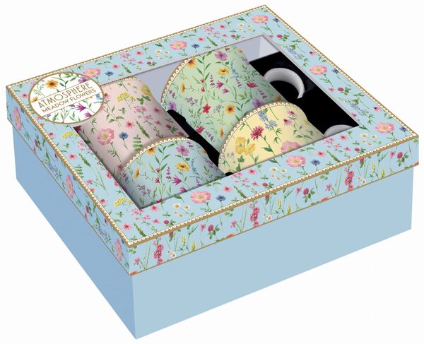 FEDORA Home Hrnček porcelánový, set 4ks 260ml, krabička, Coffee Mania Spring Flower