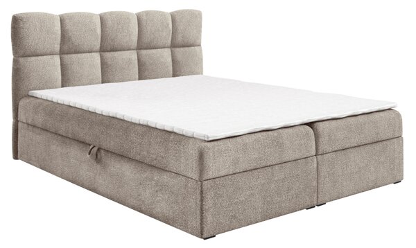 KONDELA Boxspringová posteľ, 160x200, sivobéžová Taupe, NEGRY