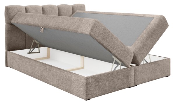 KONDELA Boxspringová posteľ, 160x200, sivobéžová Taupe, NEGRY