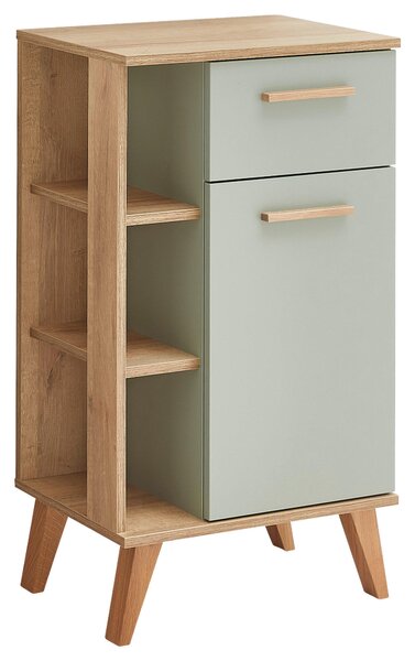SPODNÁ SKRINKA, farba duba, pastelová zelená, farba duba, pastelová zelená, 50,5/89,5/33 cm Xora - Kúpeľňové skrinky