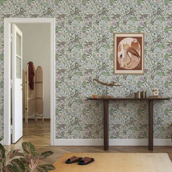 Tapety Lúčny gobelín v šalviovej, Tapety kvety, a00642 : Uwalls.sk