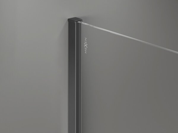 Mexen, Mexen Kioto-X sprchová stena 50 x 200 cm, priehľadná 10 mm, pištoľový kov - 800-050-101-95-00-X