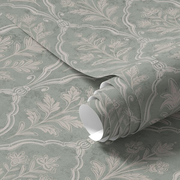 Tapety Striebristý šalviový damask, Tapety kvety, a00741 : Uwalls.sk