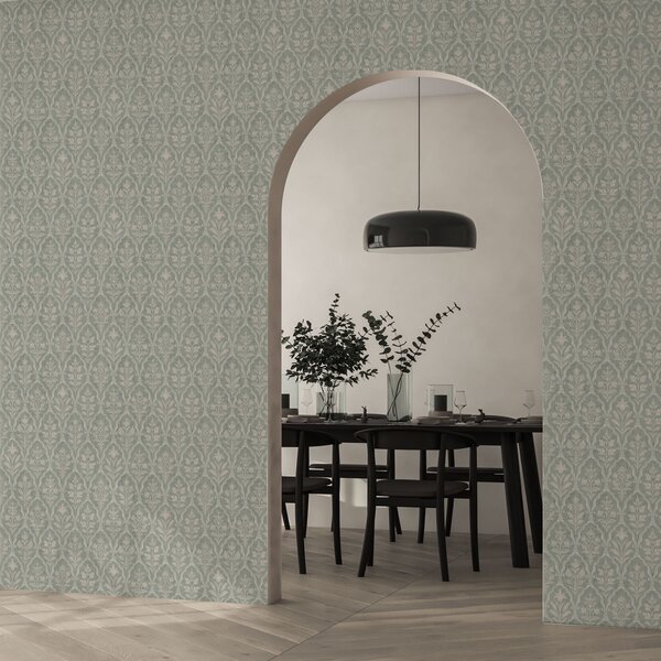 Tapety Striebristý šalviový damask, Tapety kvety, a00741 : Uwalls.sk
