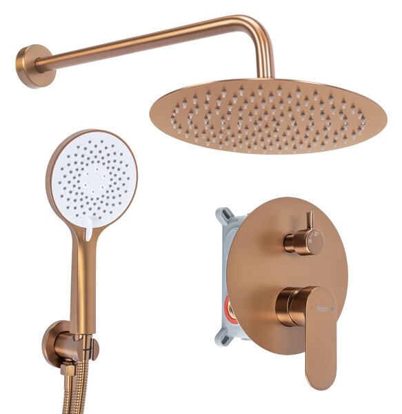 Podomietková sprchová súprava Rea Drop Brush Copper + BOX