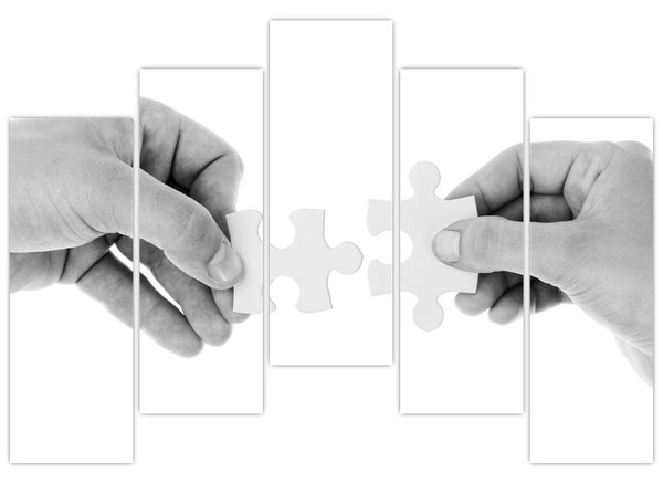 Čiernobiely obraz - puzzle (Obraz 125x90cm)