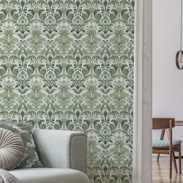 Tapety Damask v lesnej zeleni, Tapety orientálny štýl, a00692 : Uwalls.sk
