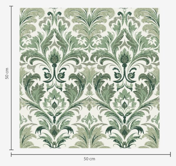 Tapety Damask v lesnej zeleni, Tapety orientálny štýl, a00692 : Uwalls.sk
