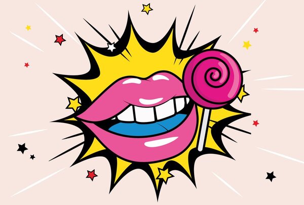 Tapeta sladké pop art lízatko