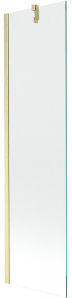 Mexen Next, 1-krídlová vaňová zástena 50 x 150 cm, 6mm číre sklo, zlatá matná, 895-050-000-00-00-55