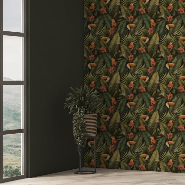 Tapety Tukany a šarlátové kvety, Tapety kvety, a00702 : Uwalls.sk