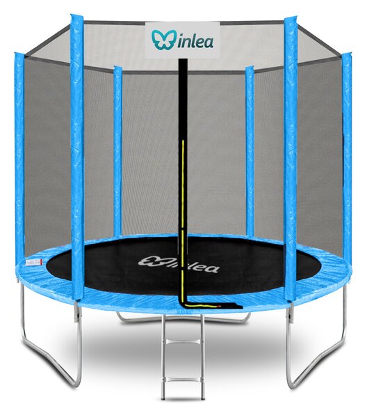 INLEA PREMIUM Jump Trampolína 250 cm s vonkajšou ochrannou sieťou - svetlomodrá