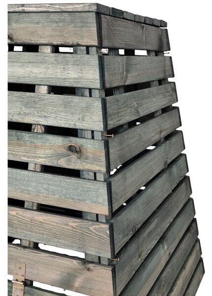 Drevený kompostér 800 L pyramída - česká výroba, zelený