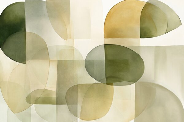 Tapety Jemná rovnováha · Olivová, Fototapety abstraktné, w09467 : Uwalls.sk