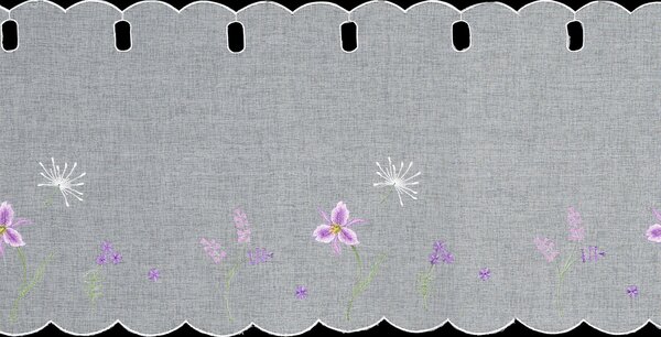 KRÁTKA ZÁCLONA NA PÚTKACH INESA 150X40 CM KVETY
