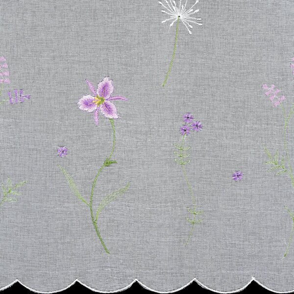 KRÁTKA ZÁCLONA NA PÚTKACH INESA 150X70 CM KVETY